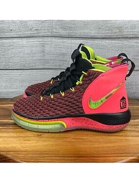 Nike Alphadunk Pink Volt Black Basketball Shoes BQ5401-600 Mens Sneaker Size 7.5